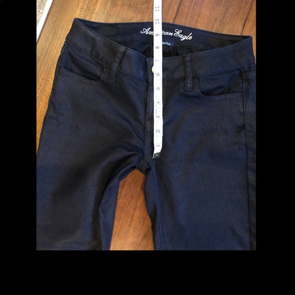 Ladies American Eagle SATEEN Jeggings Indigo - Picture 4 of 8